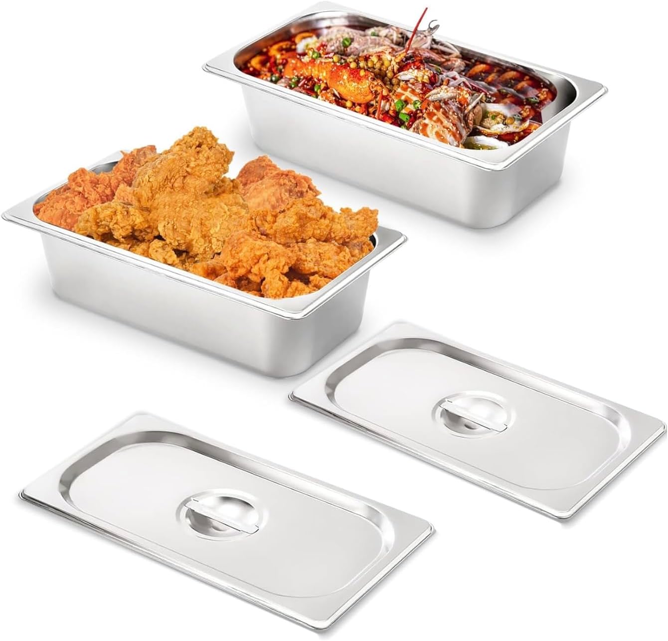 Gas Shark 6 Container Pan Outdoor Steam Table Food Warmer Cart