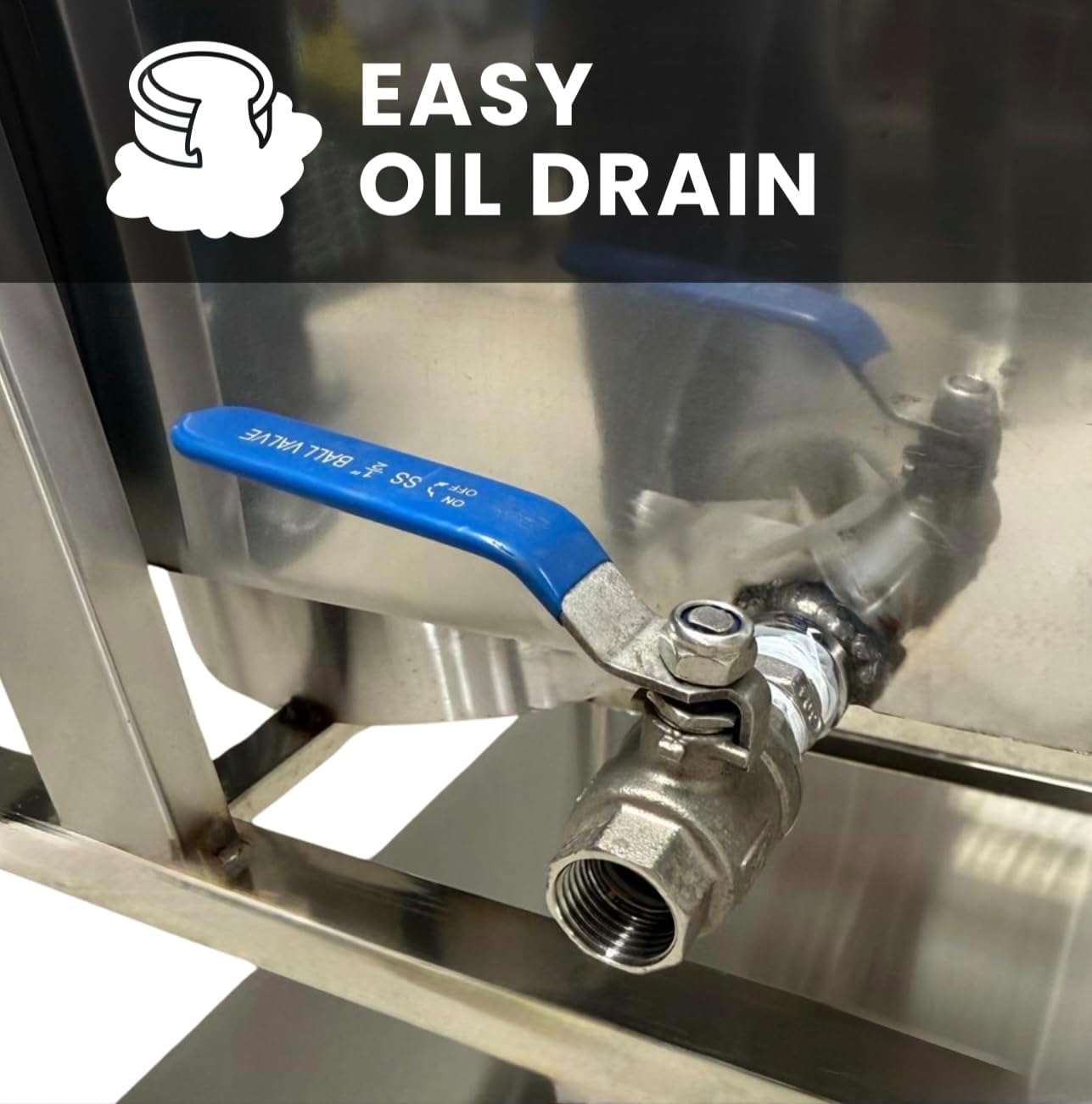 12 Gallon Deep Fryer Cart with Basket Lift | Portable 4 Wheel Large Batch Fryer