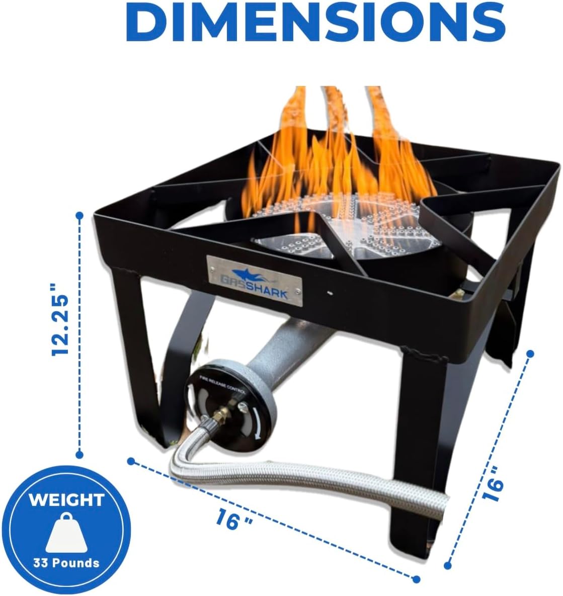 200,000 BTU High Pressure Outdoor Propane Gas Burner Stove