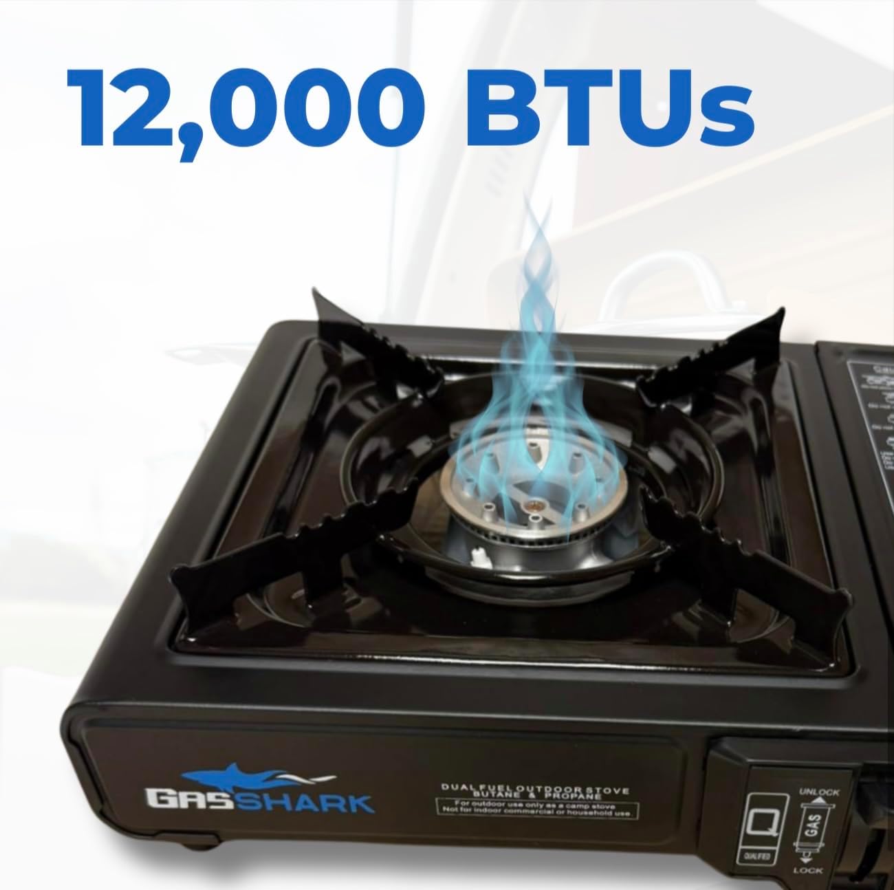 Dual Fuel Propane or Butane Portable Stove | 12,000 BTUs
