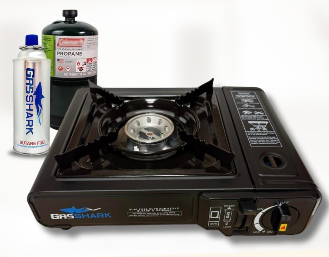 Dual Fuel Propane or Butane Portable Stove | 12,000 BTUs