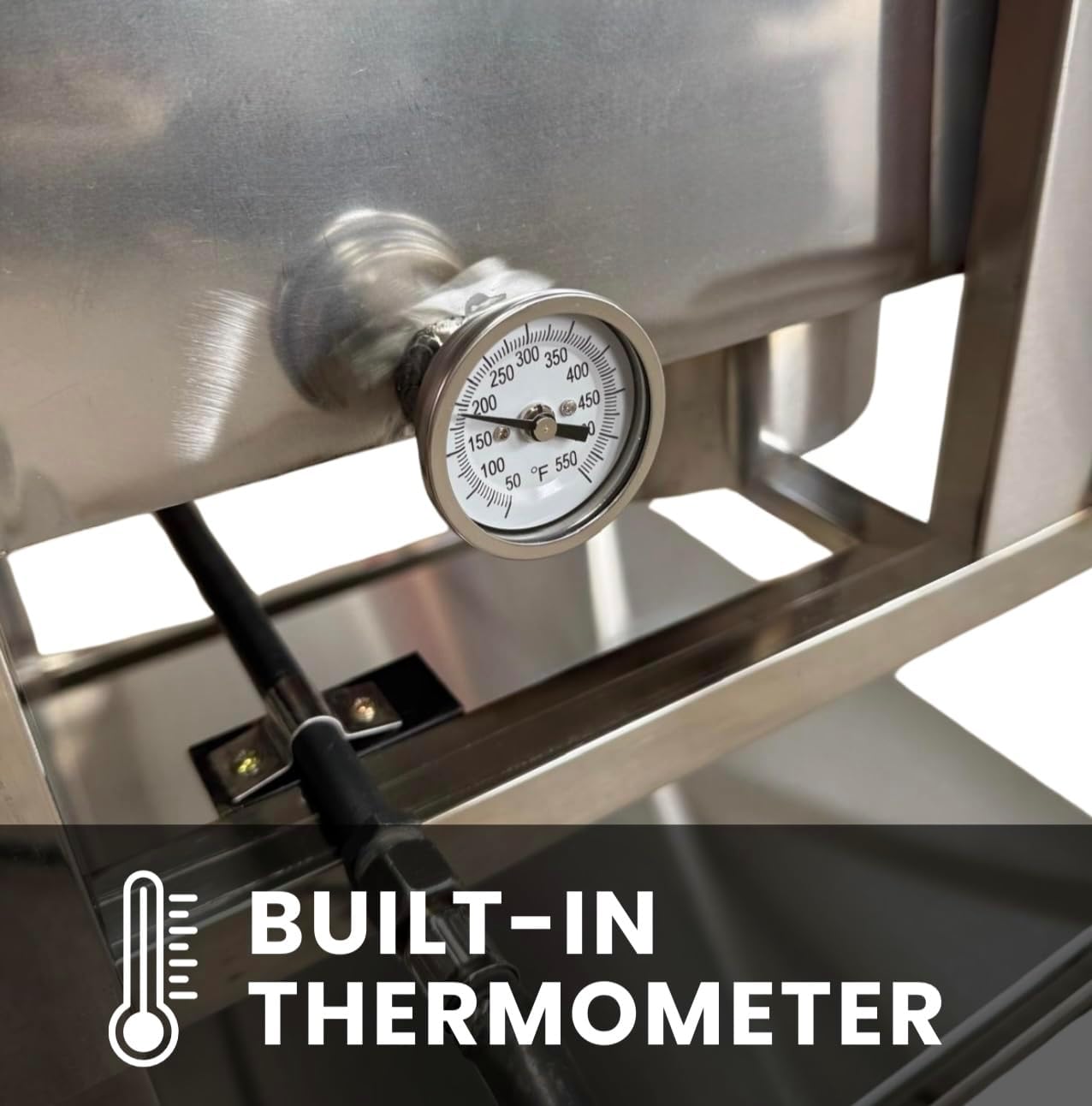 12 Gallon Deep Fryer Cart with Basket Lift | Portable 4 Wheel Large Batch Fryer