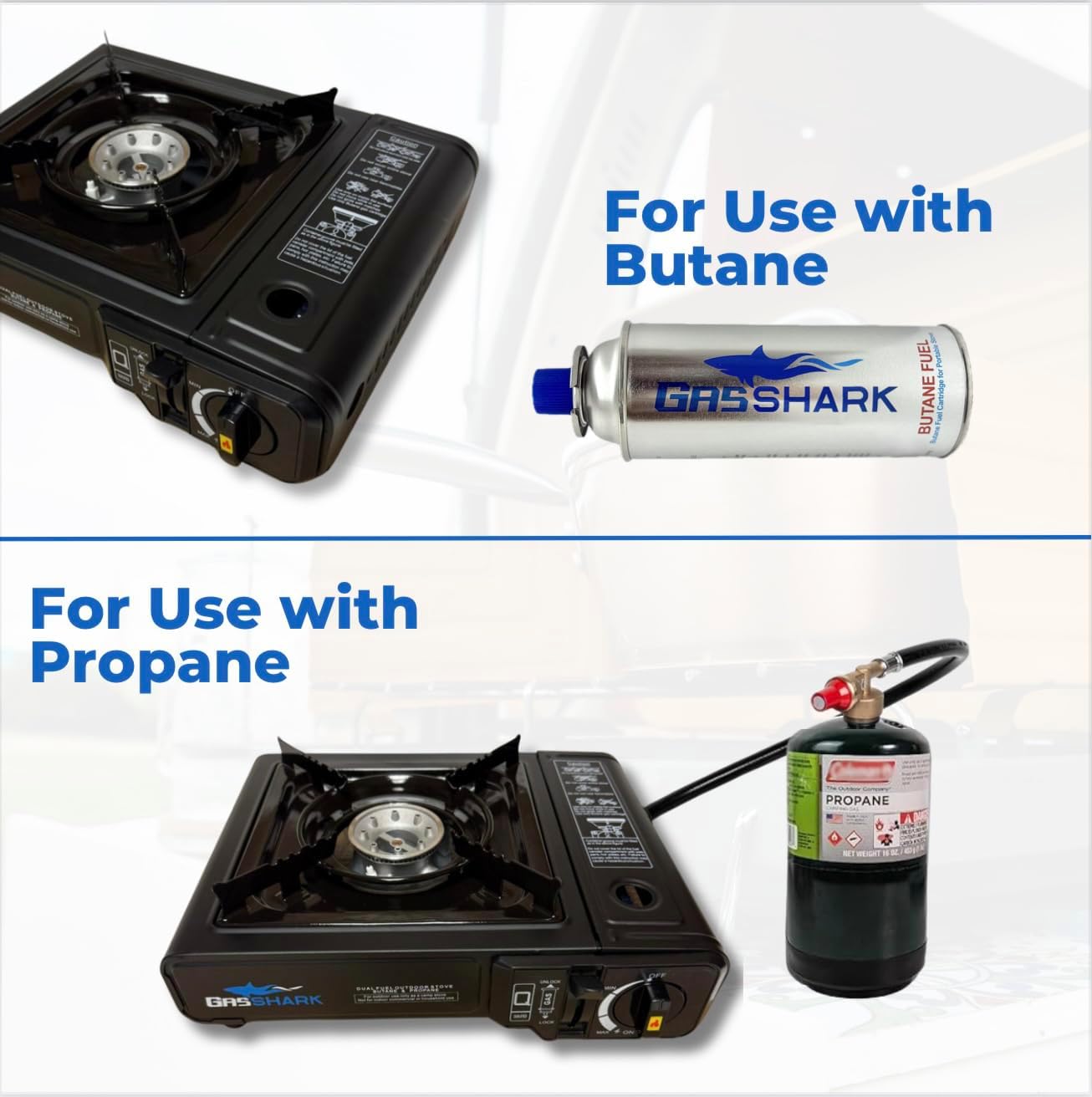 Dual Fuel Propane or Butane Portable Stove | 12,000 BTUs