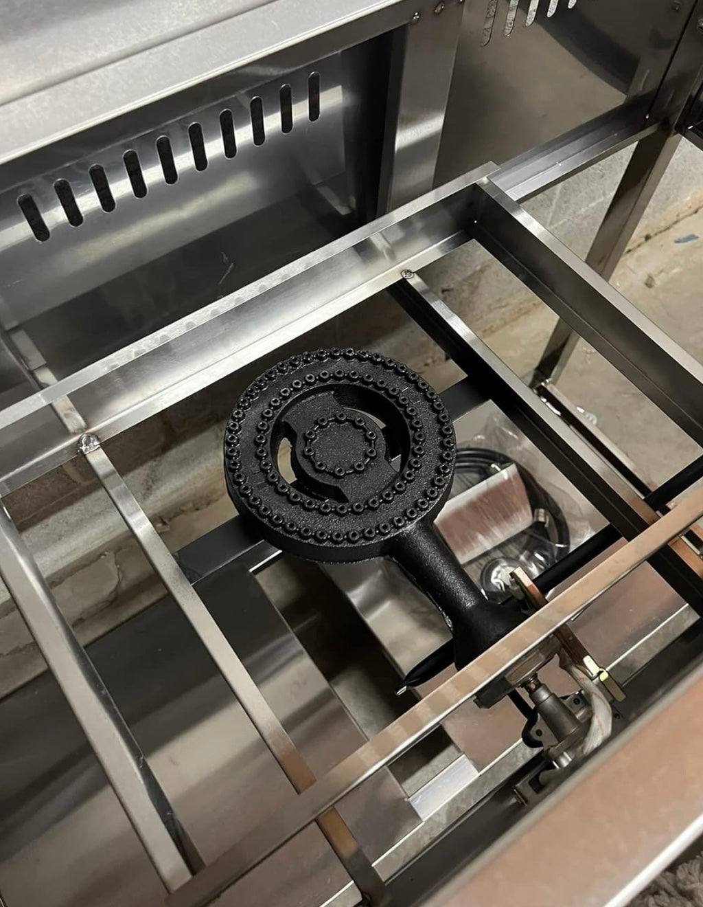 5 Pan Steam Table Food Warmer Cart  | Outdoor Propane | 3 Condiment Containers