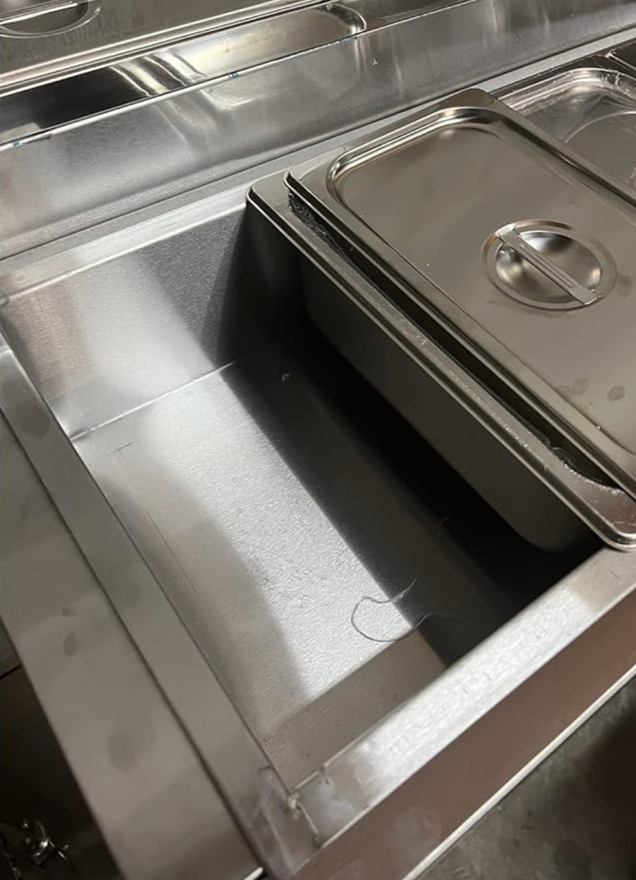 5 Pan Steam Table Food Warmer Cart  | Outdoor Propane | 3 Condiment Containers