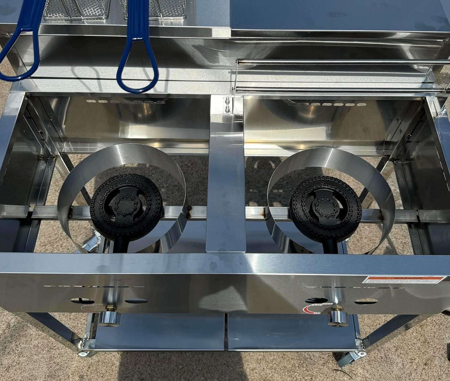 Deep Fryer Cart with 30 lb 3.5 Gallon Single Tank | Stainless Steel