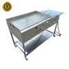 36” x 22” Griddle Taco Cart with 3 Pan Steam Table