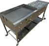 36” x 22” Griddle Flat Top Food Cart with 6 Pan Steam Table