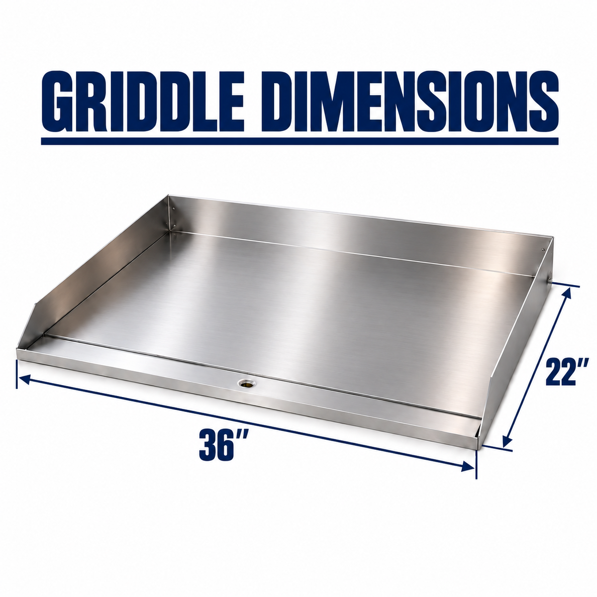 Propane 36” Stainless Steel Griddle | 1/4" Thickness | 4 Burner Zone | Outdoor Flat Top Grill | Portable 4 Wheel Cart | 304 Stainless Steel | Street Food, Events, Catering, Vending, Backyard, and More