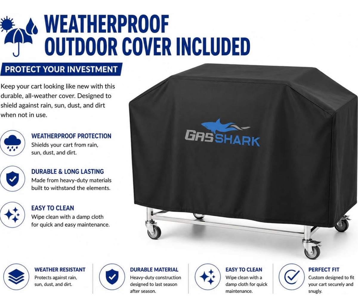 Hot Dog Cart with Umbrella | Stainless Steel Cart with Aluminum Flat Top Griddle | Propane | 4 Wheels Portable | CSA Approved | Street Food Cart for Catering, Vending, and More | Carrito Hot Dogs